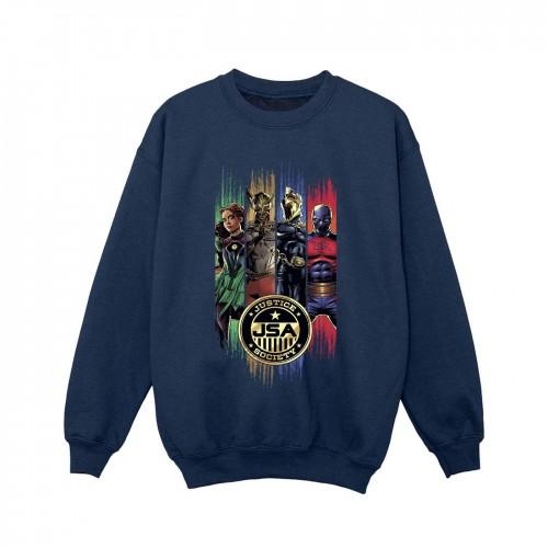 DC Comics meisjes zwart Adam JSA gouden badge sweatshirt