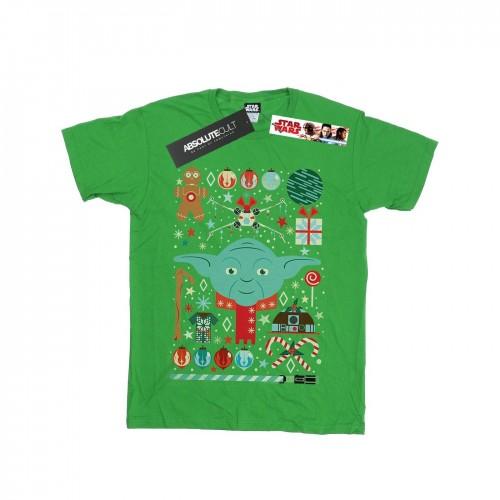 Star Wars Boys Yoda Christmas T-Shirt