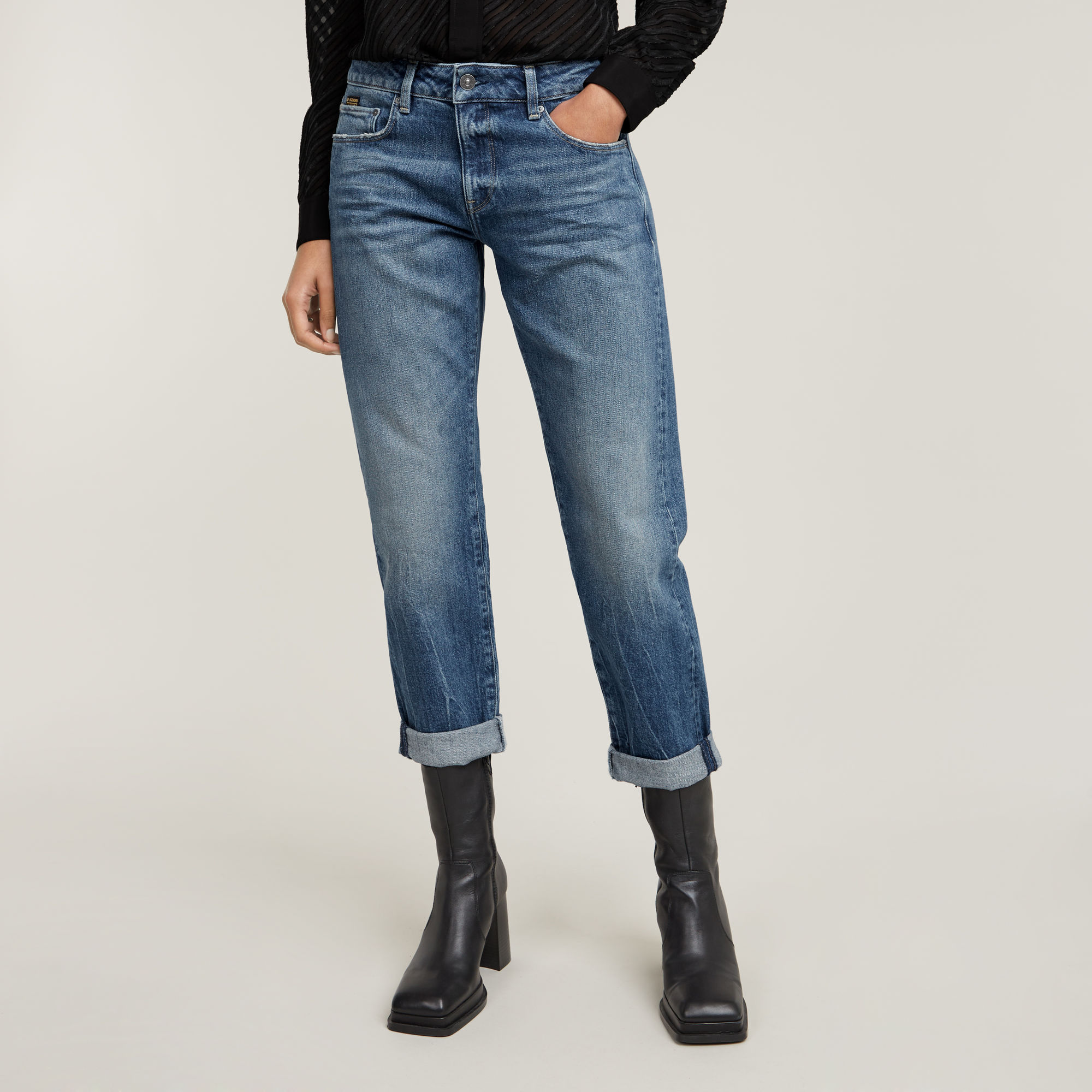 G-Star RAW Kate Boyfriend Jeans - Midden blauw - Dames