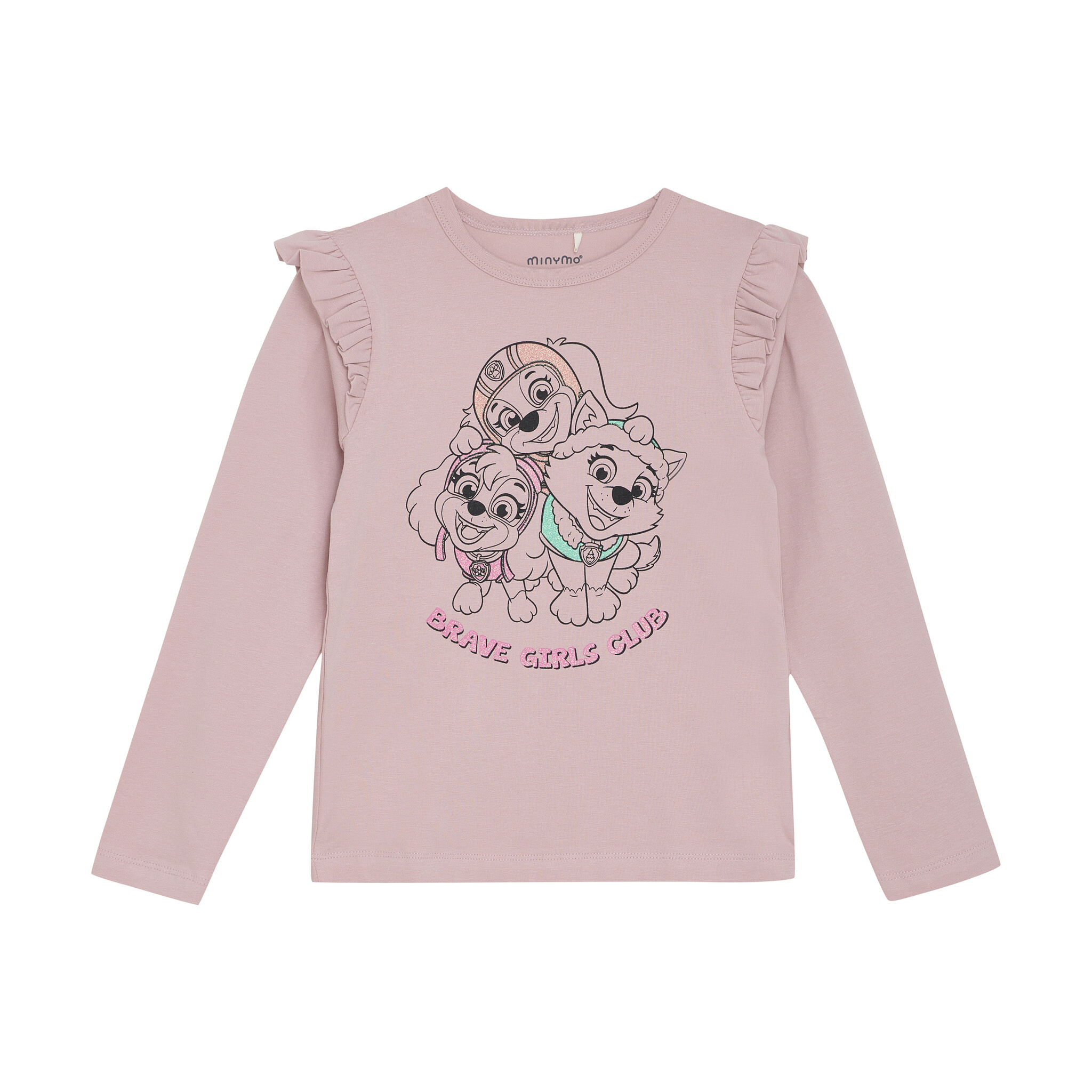 Minymo Meisjes t-shirt LS - Oud roze