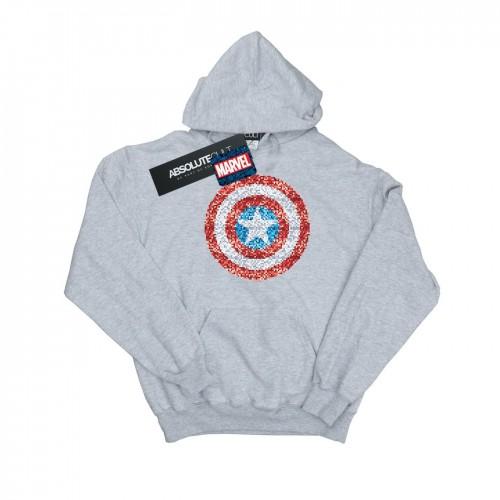 Marvel Heren Captain America Pixelated Shield-hoodie