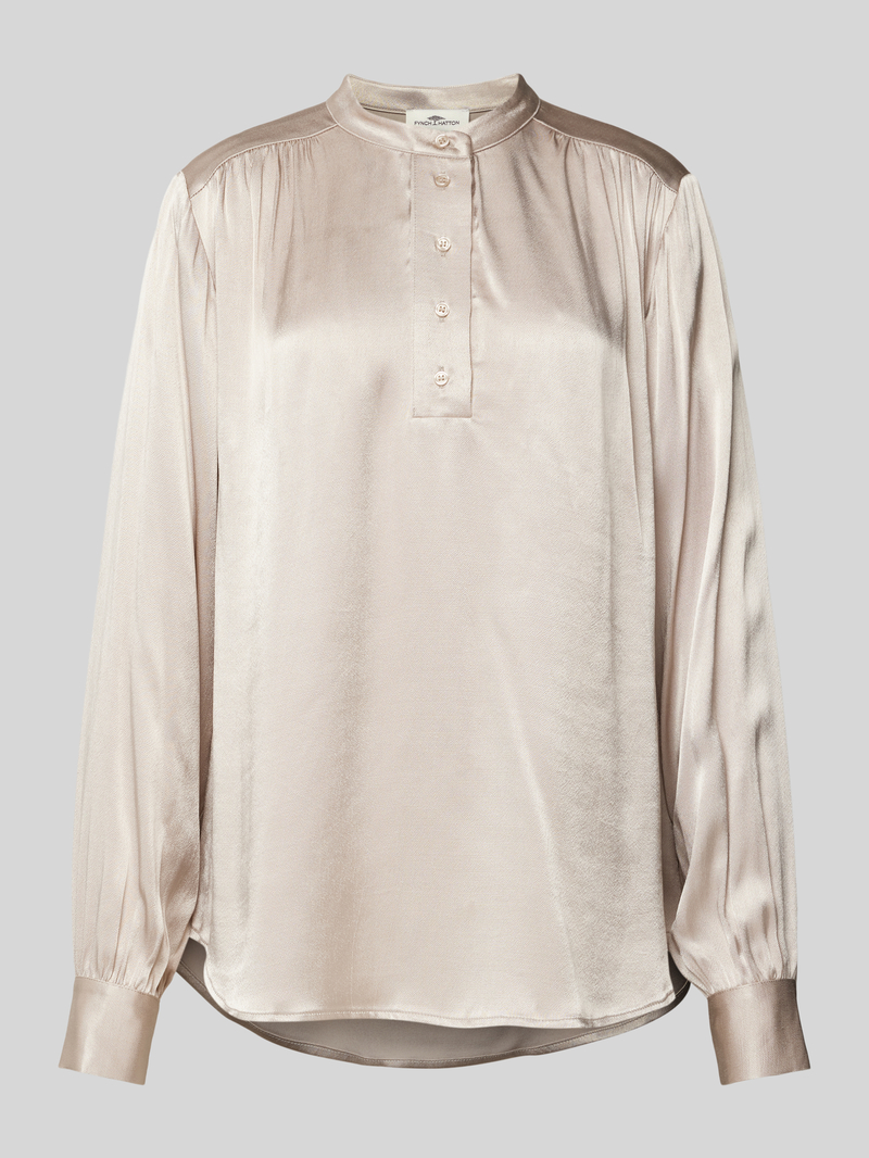 FYNCH-HATTON Regular fit blouse van viscose met opstaande kraag