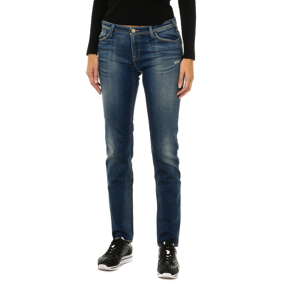 Armani Jeans Pantalones largos tejanos efecto gastado 3Y5J28-5D1MZ mujer