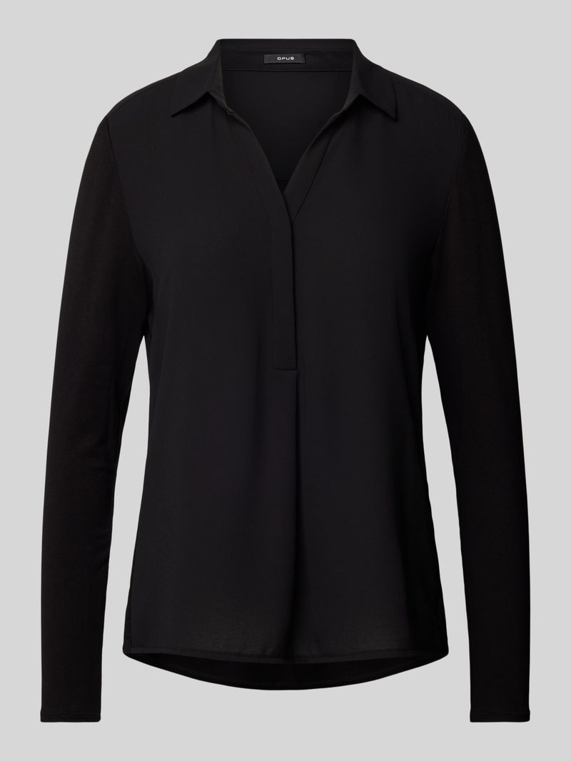 Opus Slim fit blouse met platte kraag, model 'Frera'