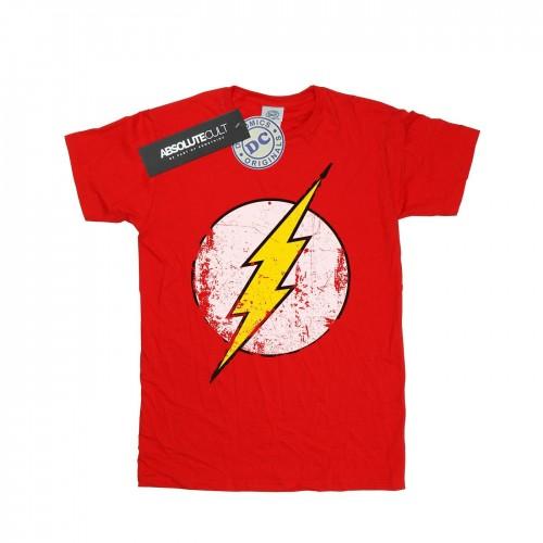 DC Comics Katoenen T-shirt met  Flash-distressed logo voor meisjes