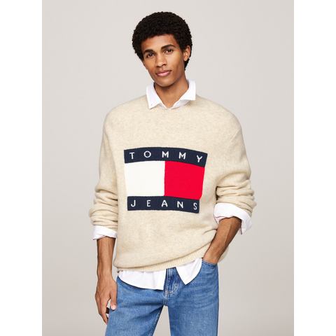 TOMMY JEANS Gebreide trui TJM REG MELANGE FLAG SWEATER