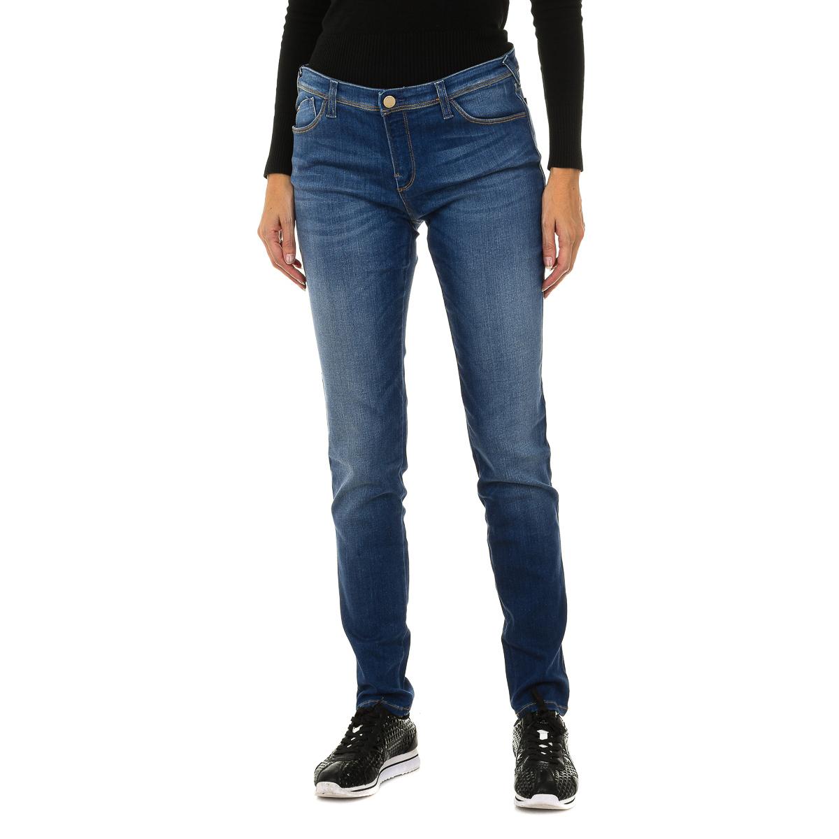 Armani Jeans Pantalones largos tejanos efecto gastado de tejido elástico 3Y5J28-5D0ZZ mujer