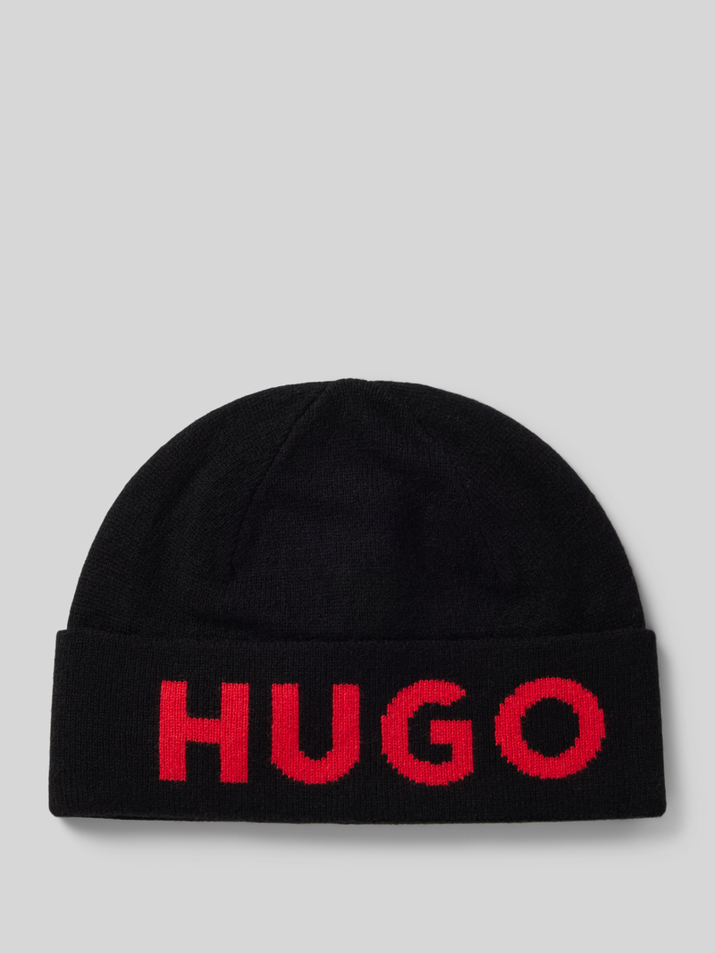 HUGO Beanie met labeldetail, model 'Xola'