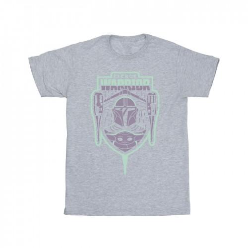 Star Wars Boys The Mandalorian Fierce Warrior Patch T-Shirt