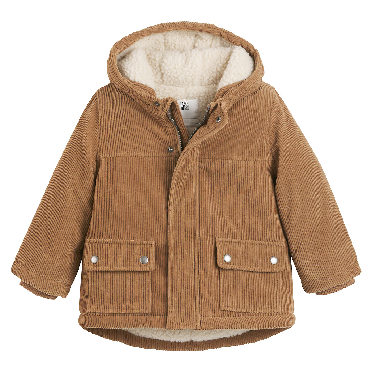 LA REDOUTE COLLECTIONS Warme parka in fluweel met kap, pluchevoering