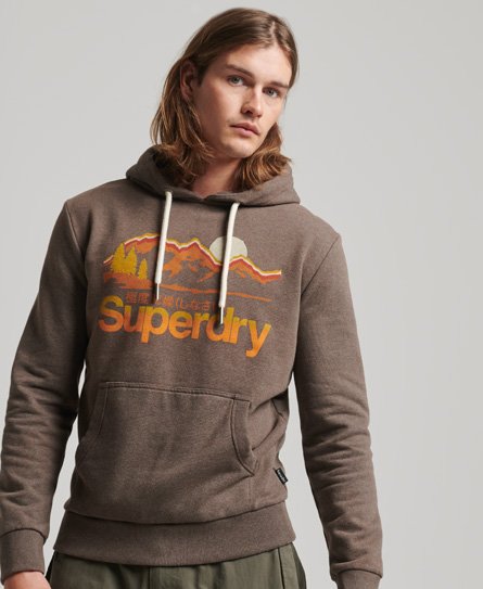 Superdry Mannen Great Outdoors Hoodie Bruin