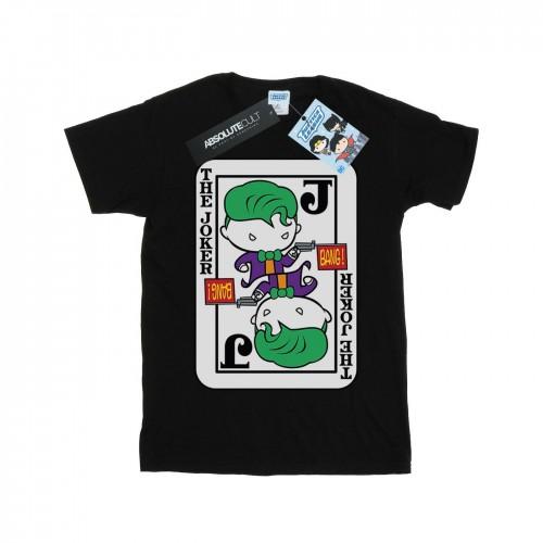 DC Comics meisjes Chibi Joker speelkaart katoenen T-shirt