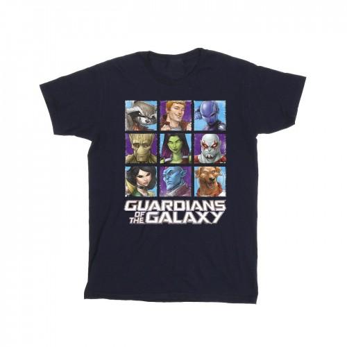 Guardians Of The Galaxy katoenen T-shirt met karaktervierkanten voor meisjes