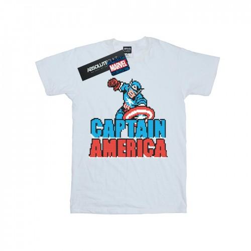 Marvel Girls Captain America gepixeleerd katoenen T-shirt