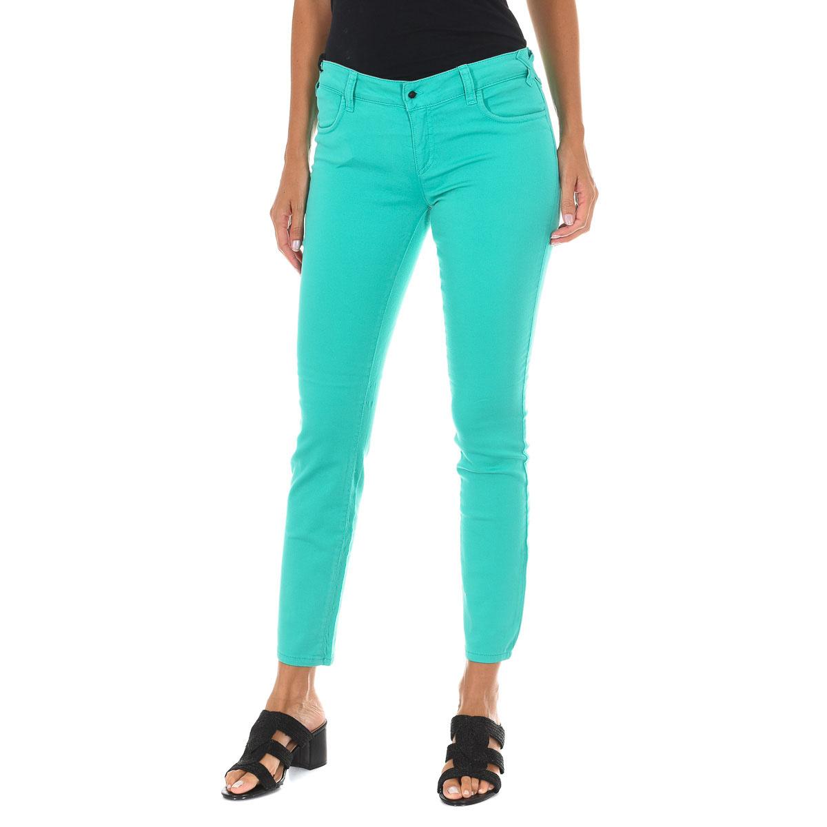 MET Pantalon Tejano Largo de tejido elástico 10DBF0525-G291 mujer