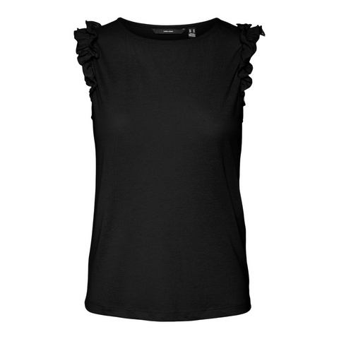 Vero Moda Shirt met ronde hals VMSPICY SL FRILL TOP JRS