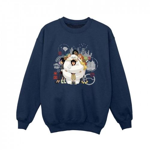 Disney Boys Big Hero 6 Baymax Group Hug-sweatshirt