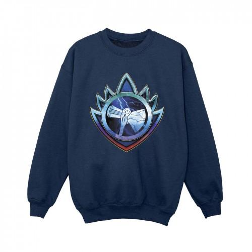 Marvel Boys Thor Love en Thunder Stormbreaker Crest-sweatshirt