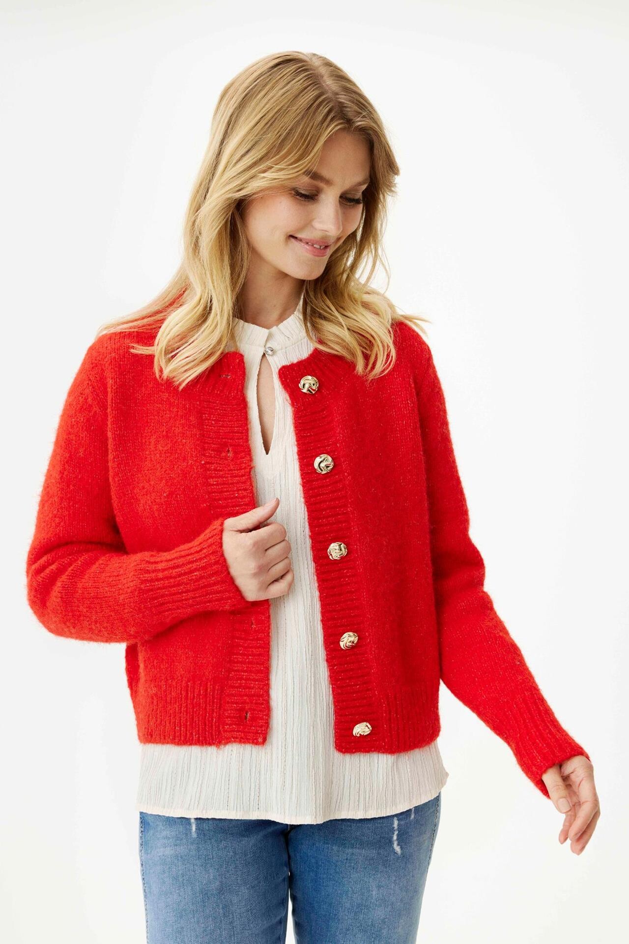 IN FRONT LOUISA CARDIGAN 16305 409 (Red 409)