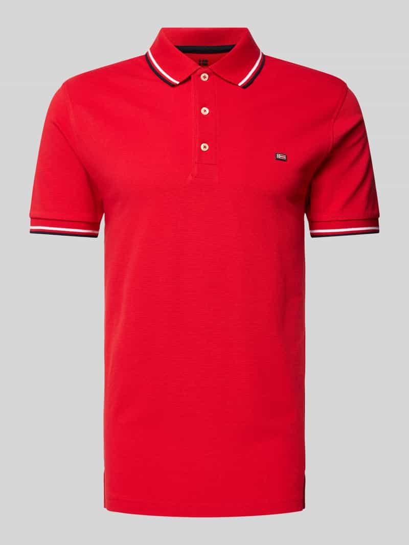 Christian Berg Men Poloshirt met labeldetail