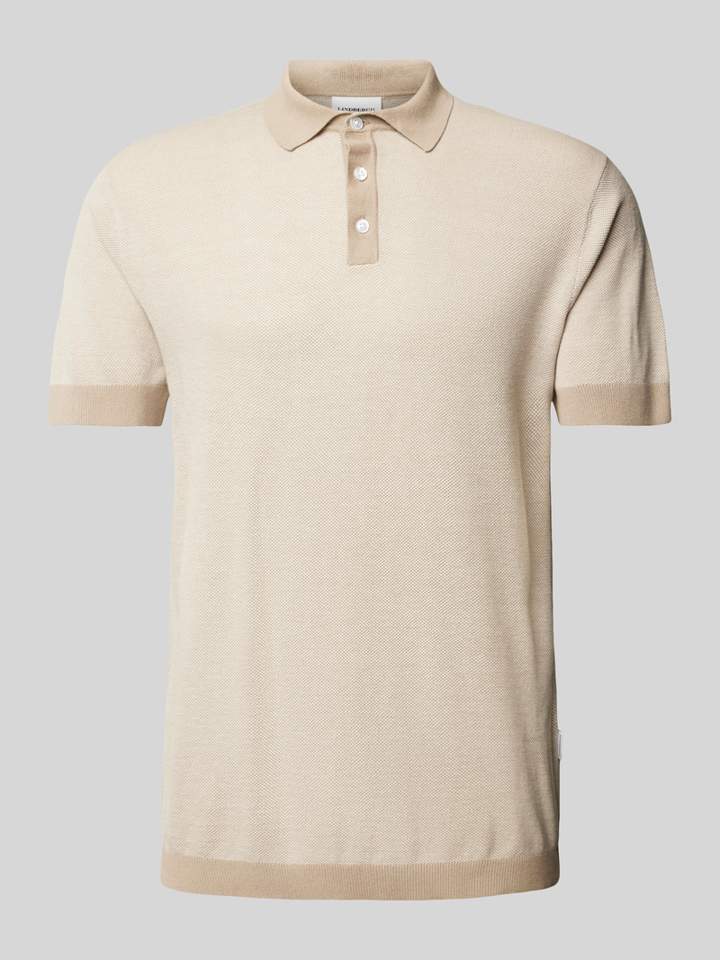 Lindbergh Slim fit poloshirt met knoopsluiting