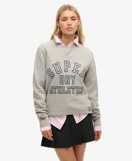 Superdry Vrouwen Oversized Athletic Sweatshirt met Print Grijs