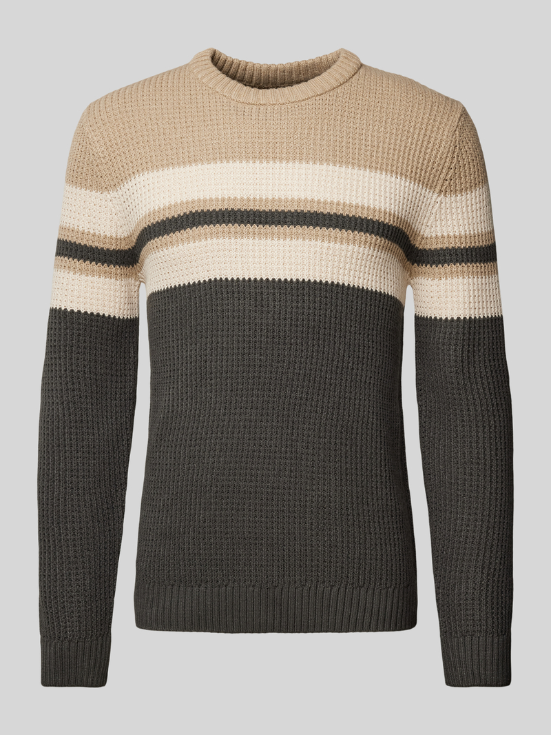 Jack & jones Gebreide pullover met ronde hals, model 'SANDER'