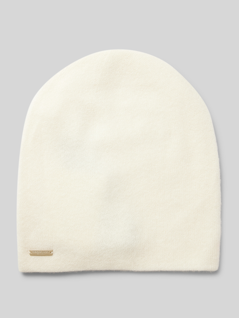 Seeberger Beanie met labeldetail