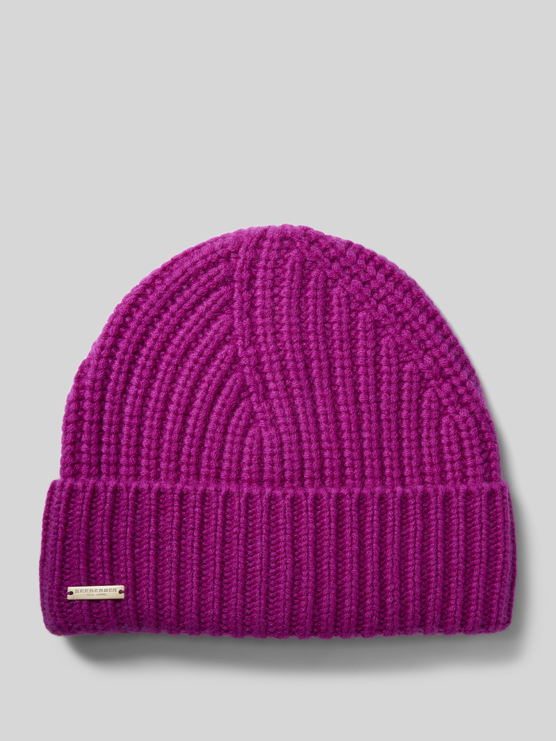 Seeberger Beanie met labeldetail