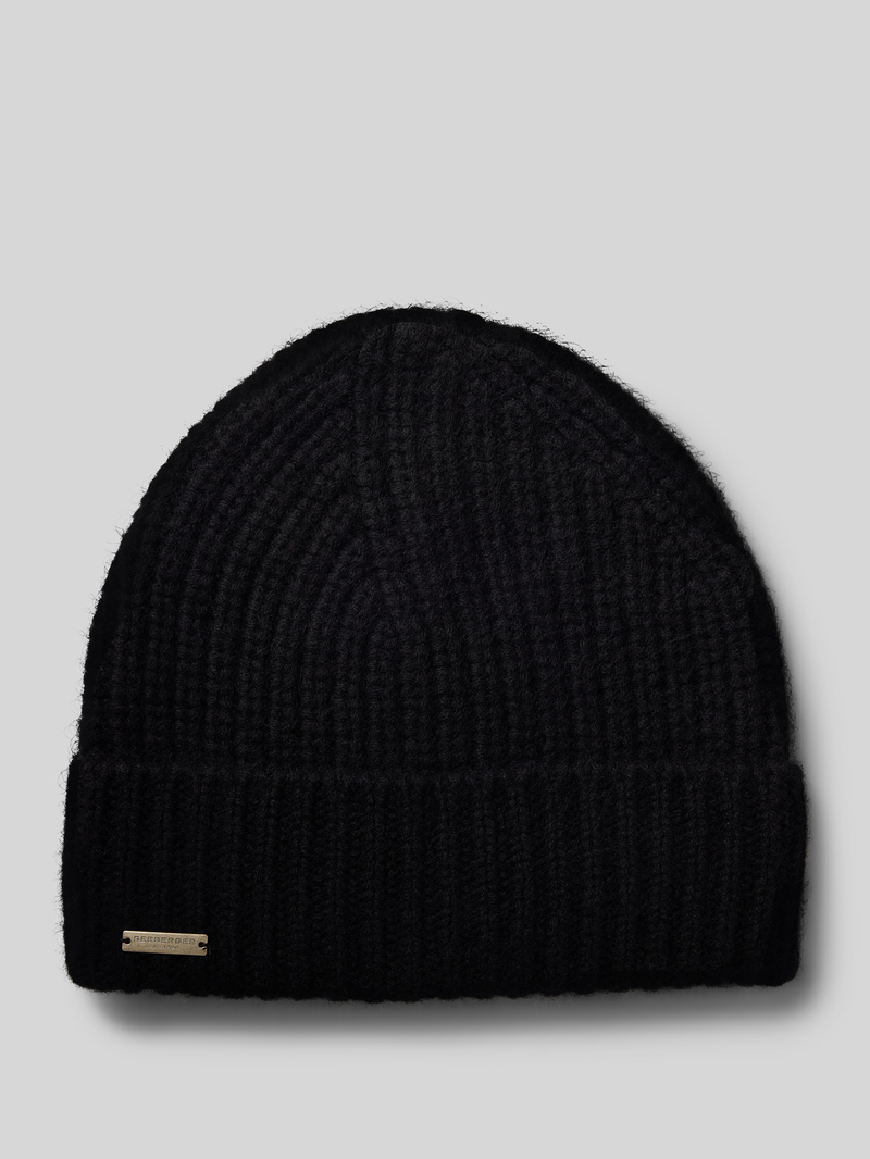 Seeberger Beanie met labeldetail