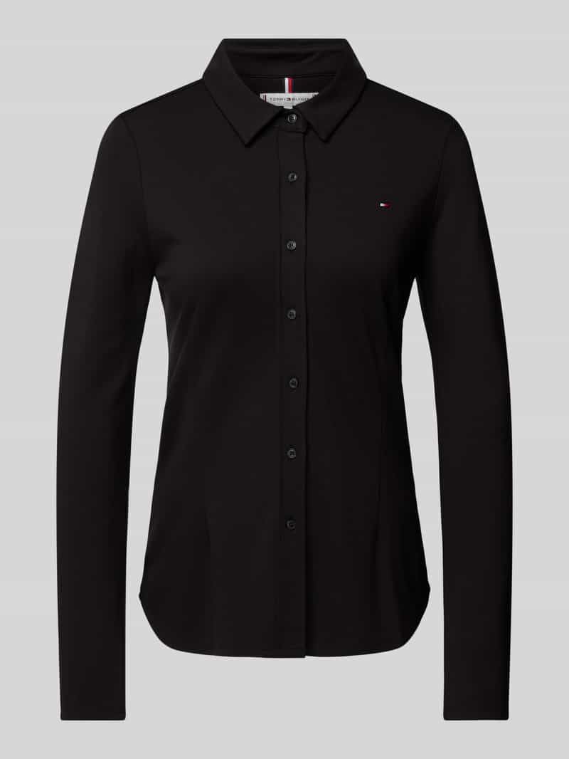 Tommy Hilfiger Slim fit overhemdblouse met logostitching