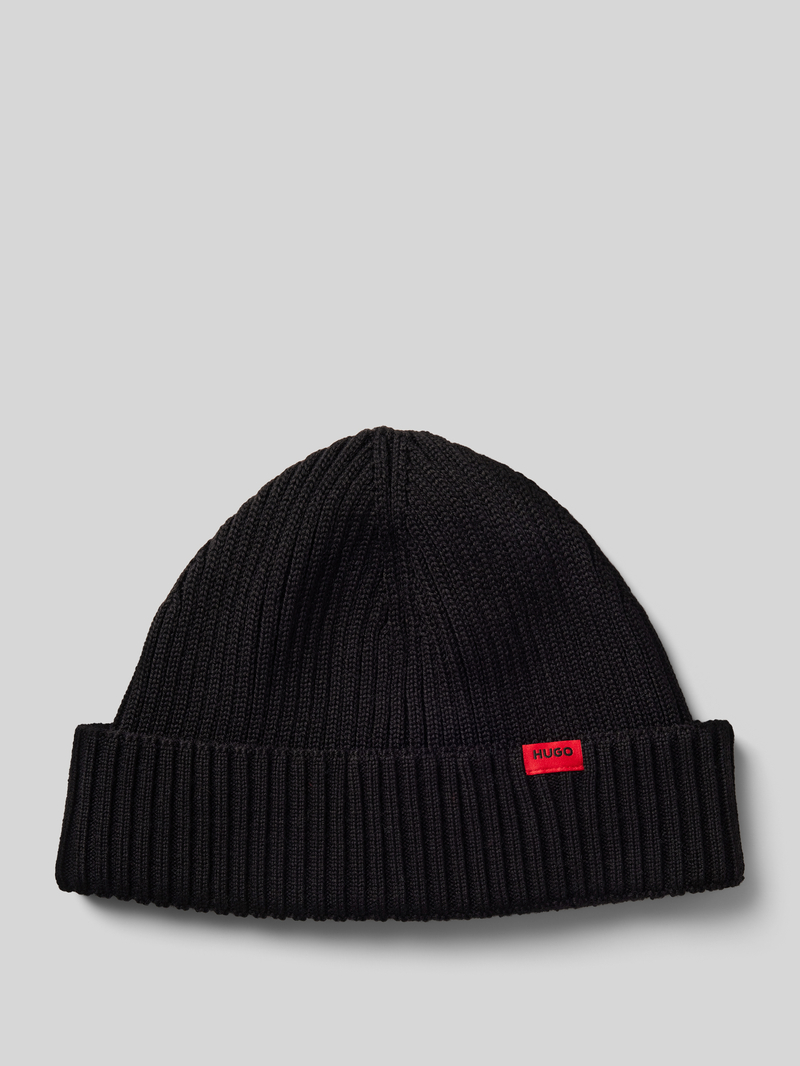 HUGO Beanie met labeldetail, model 'Xush'