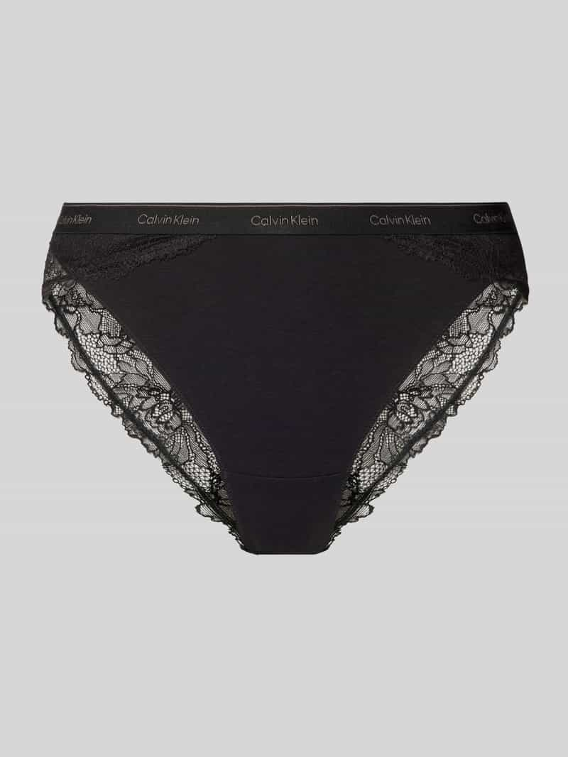 Calvin Klein Underwear String met kantgarnering