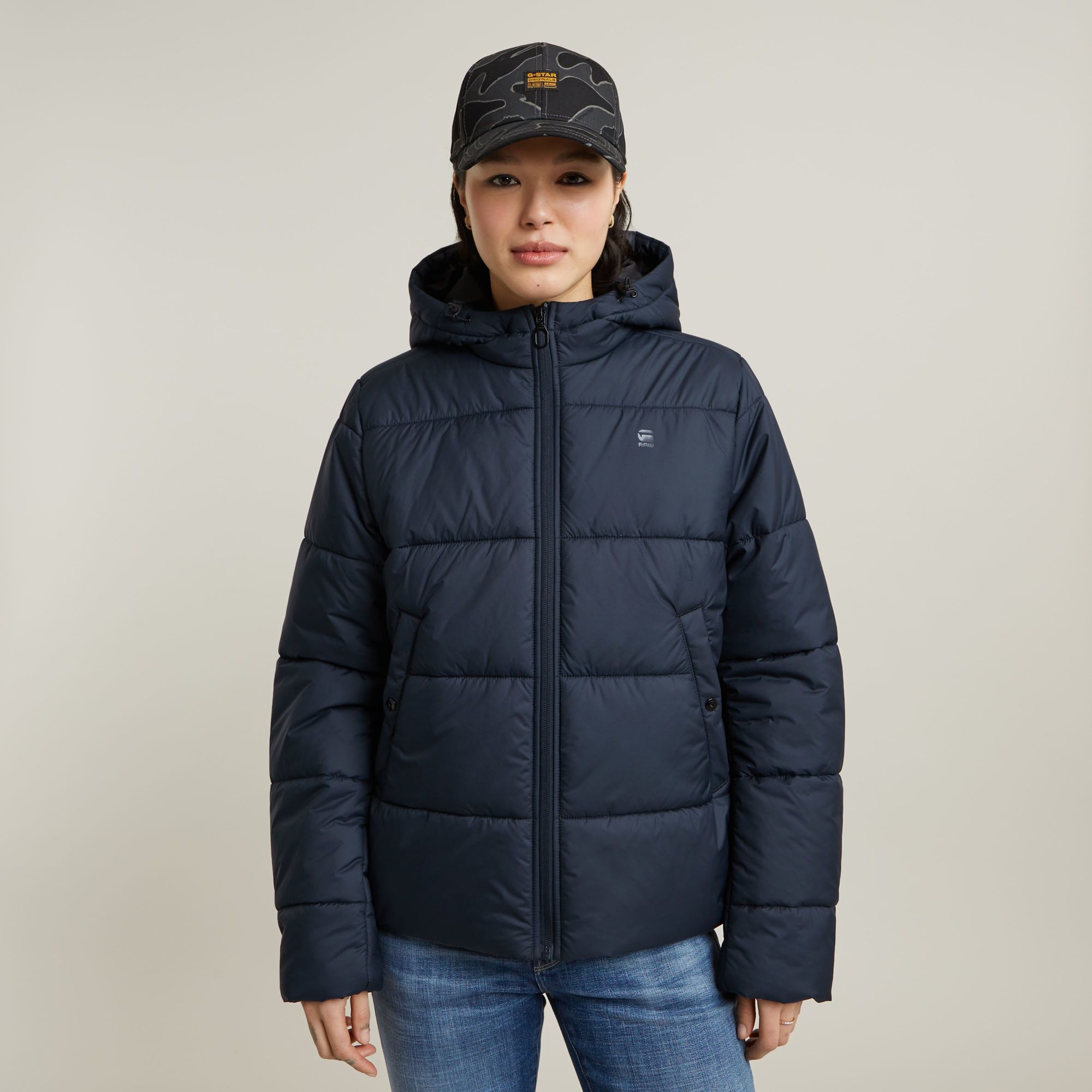 G-Star RAW Short Puffer - Donkerblauw - Dames