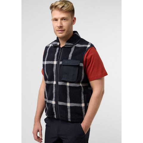 Jack Wolfskin Mouwloos fleecevest FELSLICHT CHECK VEST M