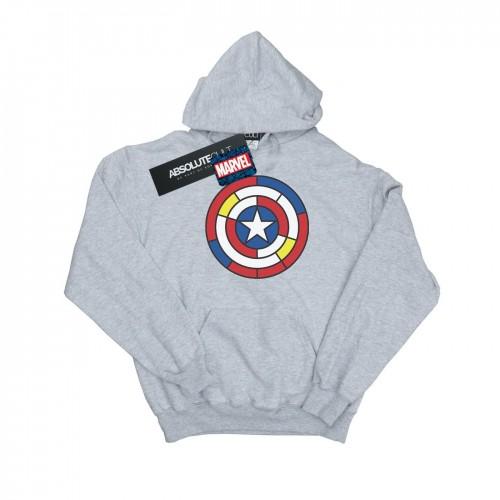 Marvel Girls Captain America Stained Glass Shield-hoodie