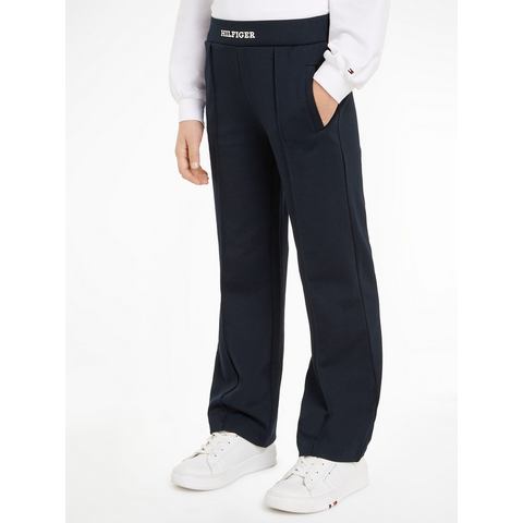 Tommy Hilfiger Geweven broek MONOTYPE PUNTO WIDE PANT Kinderen tot 16 jaar met logo-opdruk