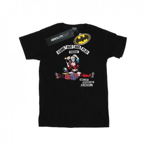 DC Comics Girls Harley Quinn komen naar buiten en spelen katoenen T-shirt