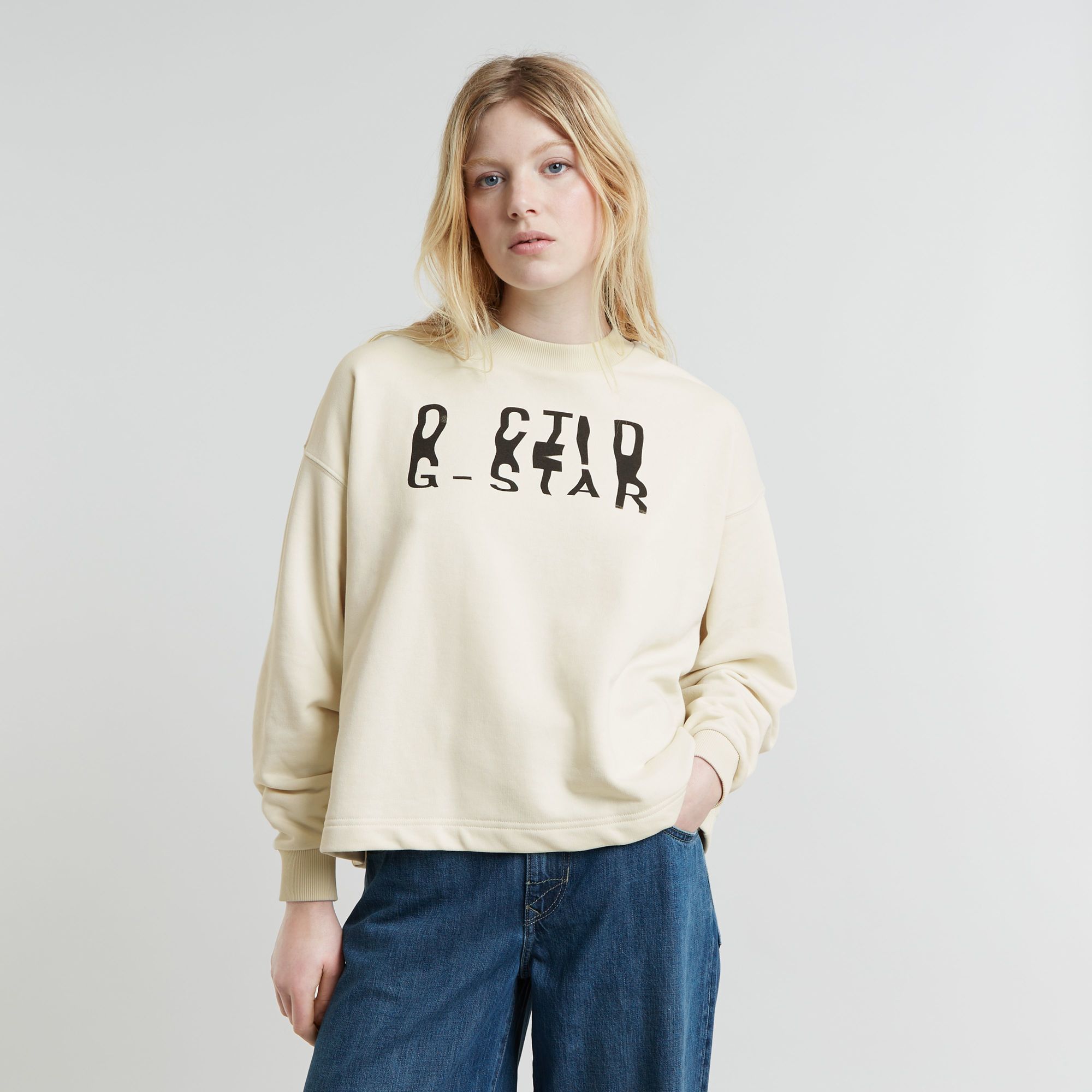 G-Star RAW Chroma Graphic Loose Sweater - Wit - Dames