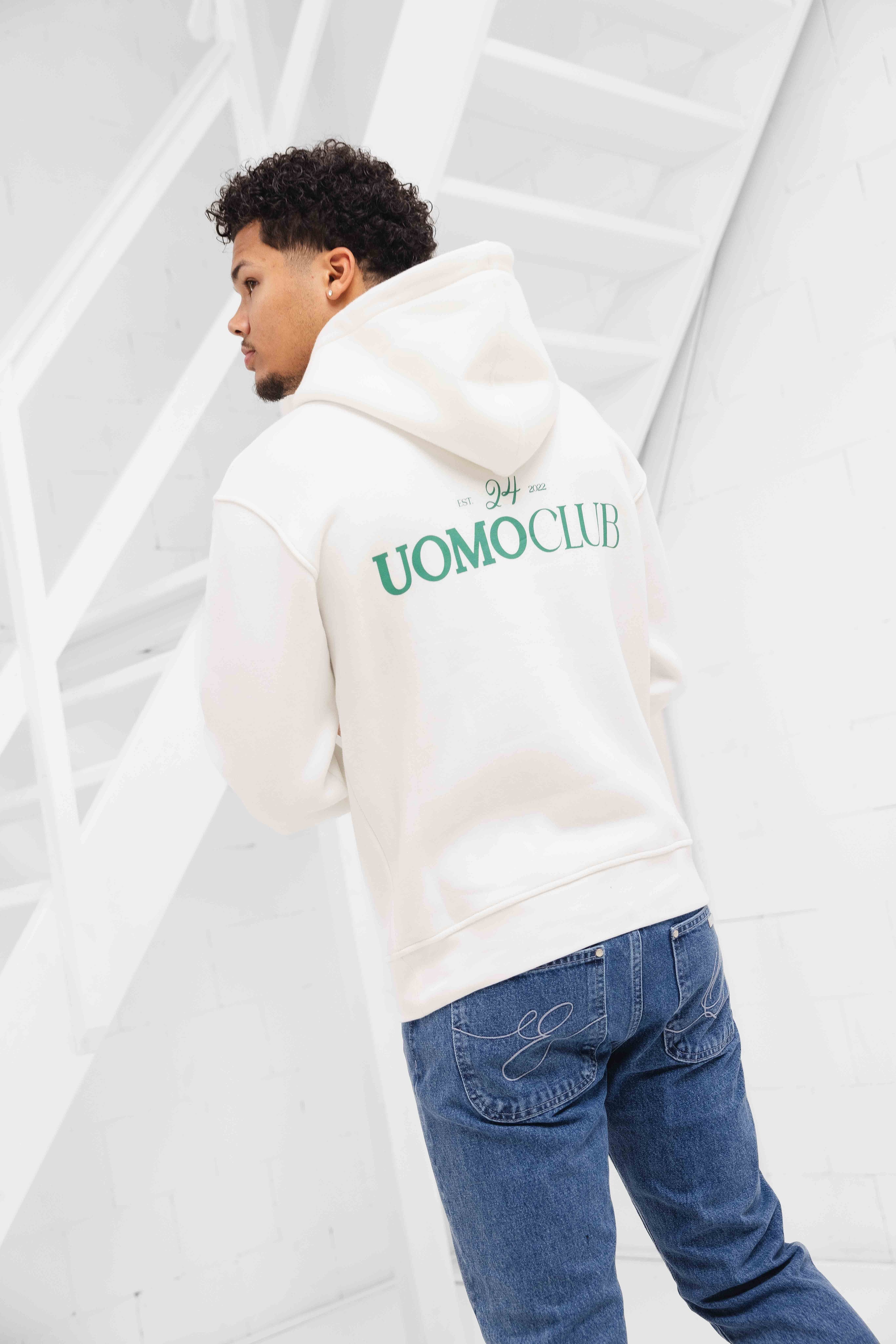 24 Uomo Club Hoodie Heren Off-white