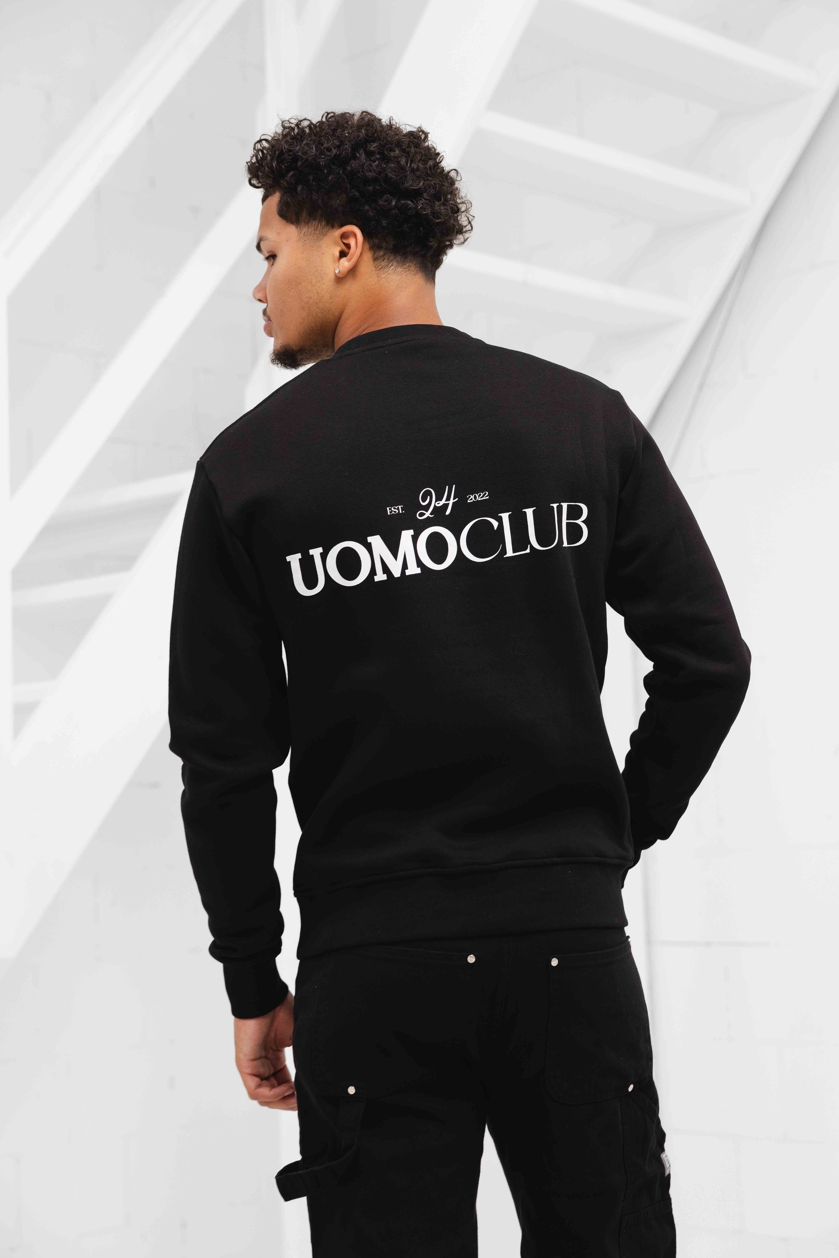 24 Uomo Club Crewneck Heren Zwart