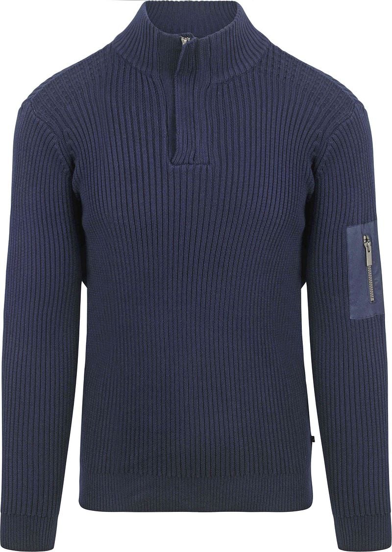 Suitable Mou Half Zip Trui Navy