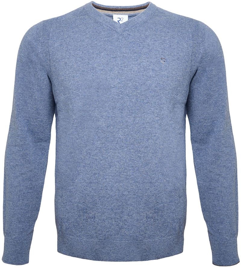 R2 Amsterdam R2 Pullover Merino Wool Blau