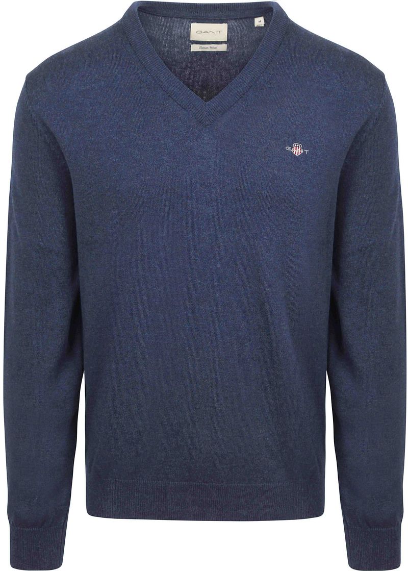 Gant Trui V-Hals Jeans Melange