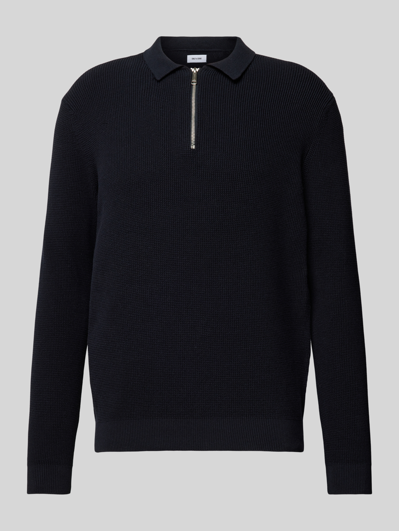 Only & Sons Gebreide pullover met korte ritssluiting, model 'MATTEO'