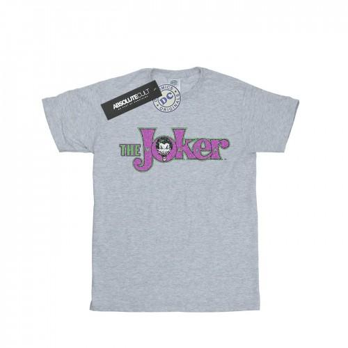 DC Comics Boys The Joker Crackle-logo T-shirt