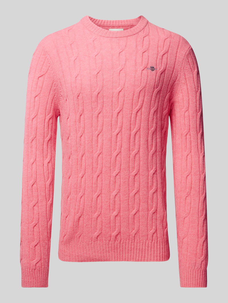 Gant Gebreide pullover met kabelpatroon