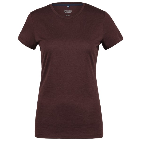 Stoic  Women's Merino180 BengtSt. T-Shirt slim - Merinoshirt, bruin