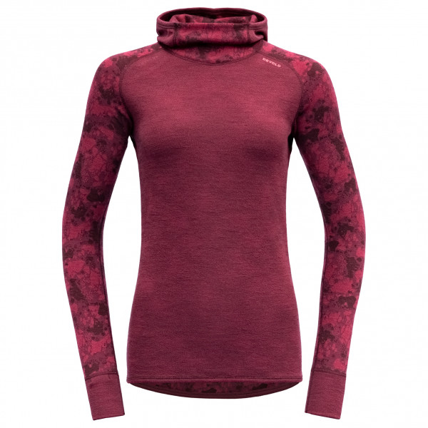 Devold  Women's Kvitegga Hoodie - Merinoshirt, rood