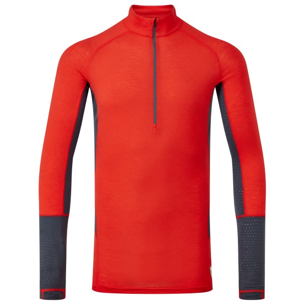 ARTILECT  Goldhill 125 Zoned 1/4 Zip - Merino-ondergoed, rood/blauw